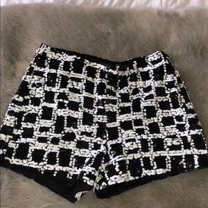 Ark & Co Shorts - Black and white sequin shorts Ark & Co Shorts - Black and white sequin shorts